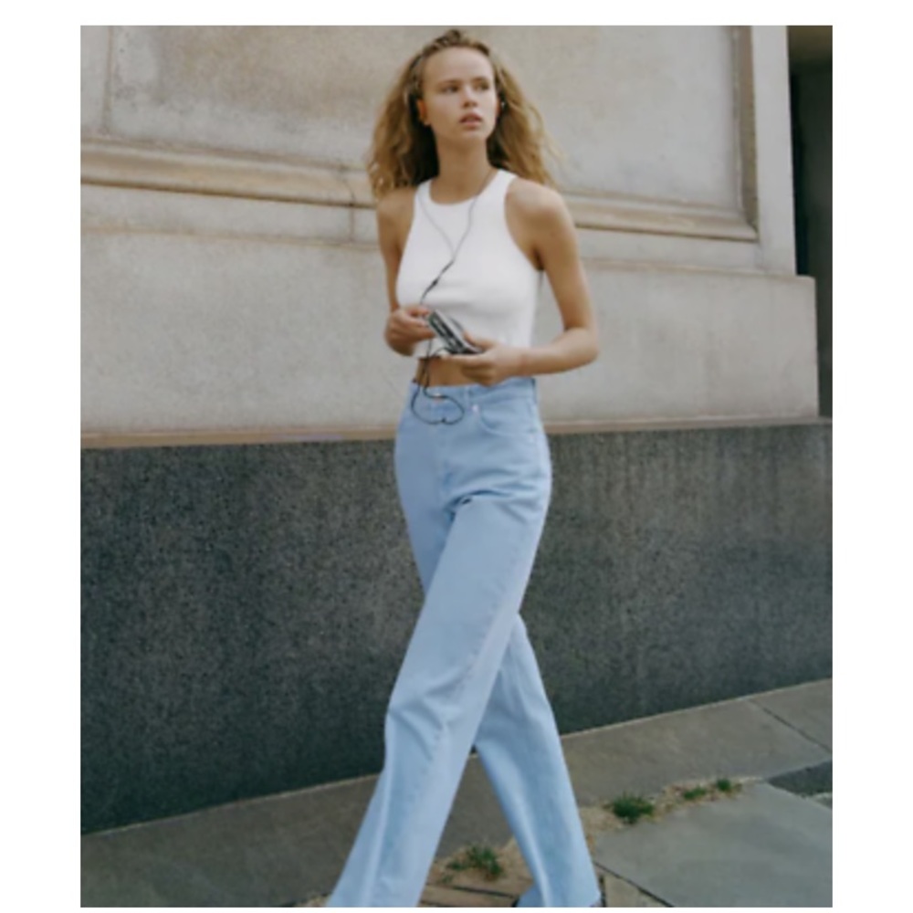 FULL LENGTH WIDE LEG JEANS Sky blue 0/6045/011/403/40